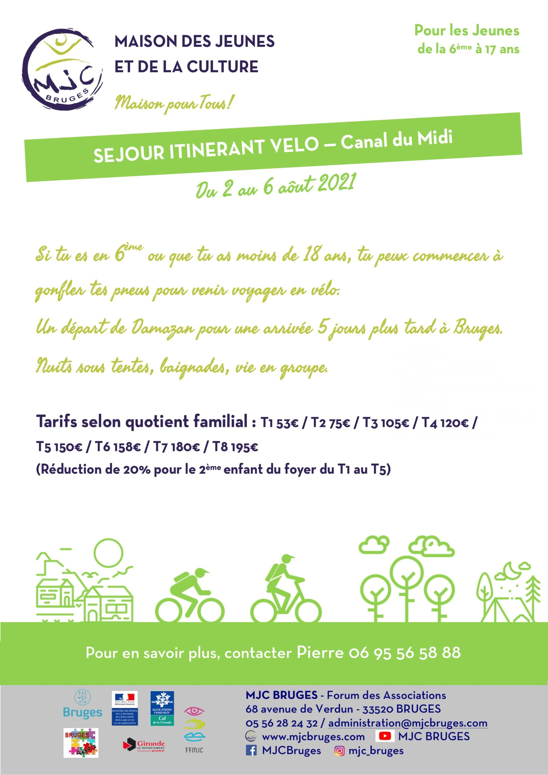 Séjour vélo - Canal du Midi - été 2021