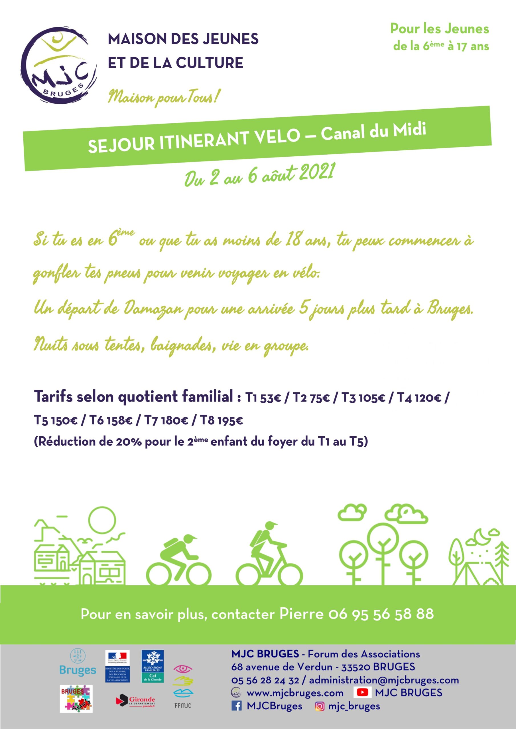 Séjour vélo - Canal du Midi - été 2021