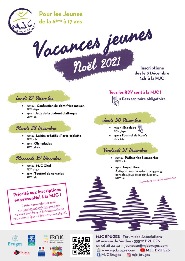 Programme vacances Noël 2021