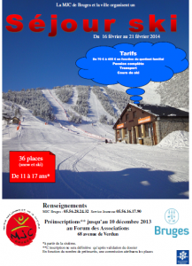 séjour ski 2014