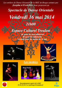 Affiche spectacle Danse orientale 16052014