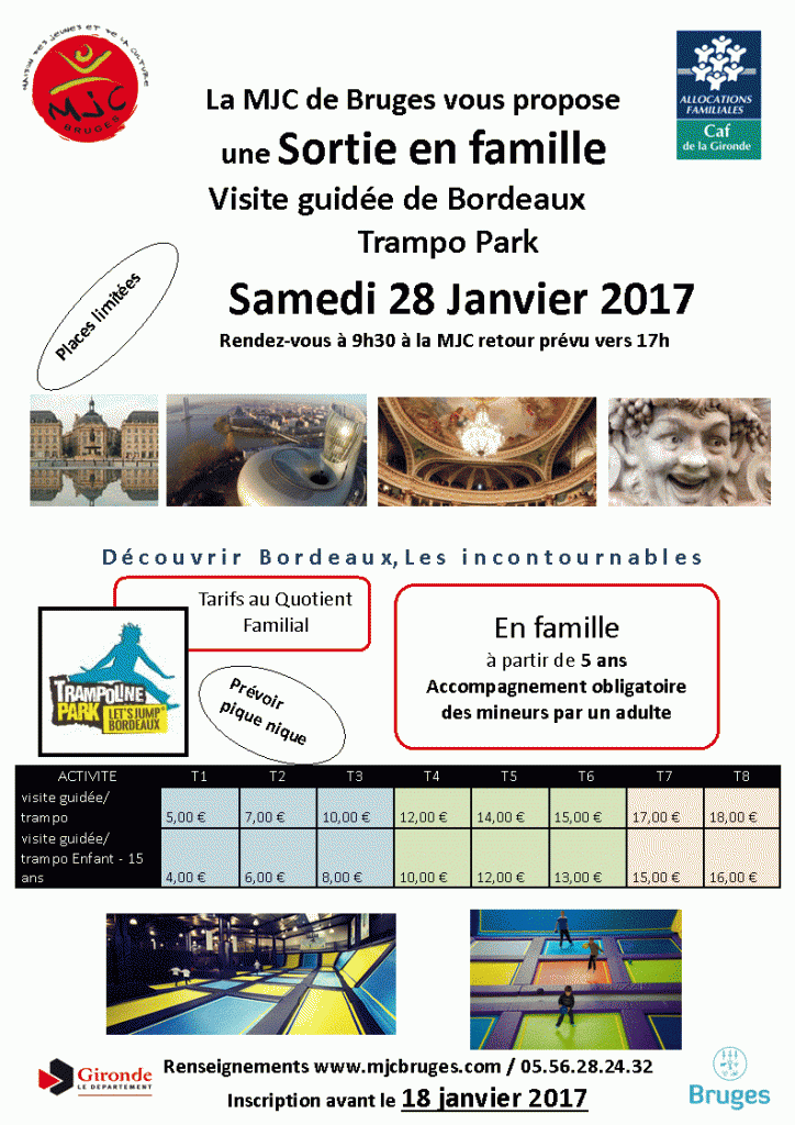 Visite guidée de Bordeaux Trampoline Park MJC Bruges