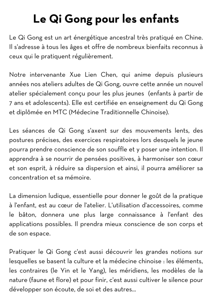 Atelier Qi-Gong 