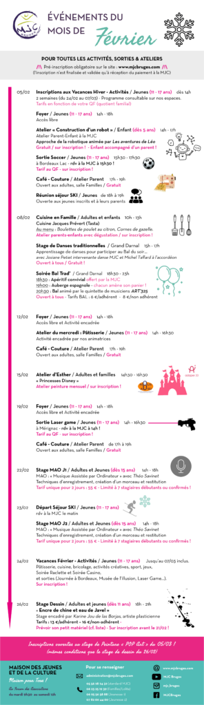 Programme février 2025