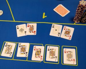 Inévitable rencontre de premium (75%/25%) et tirage de la Dame miraculeuse, et tueuse, à la river