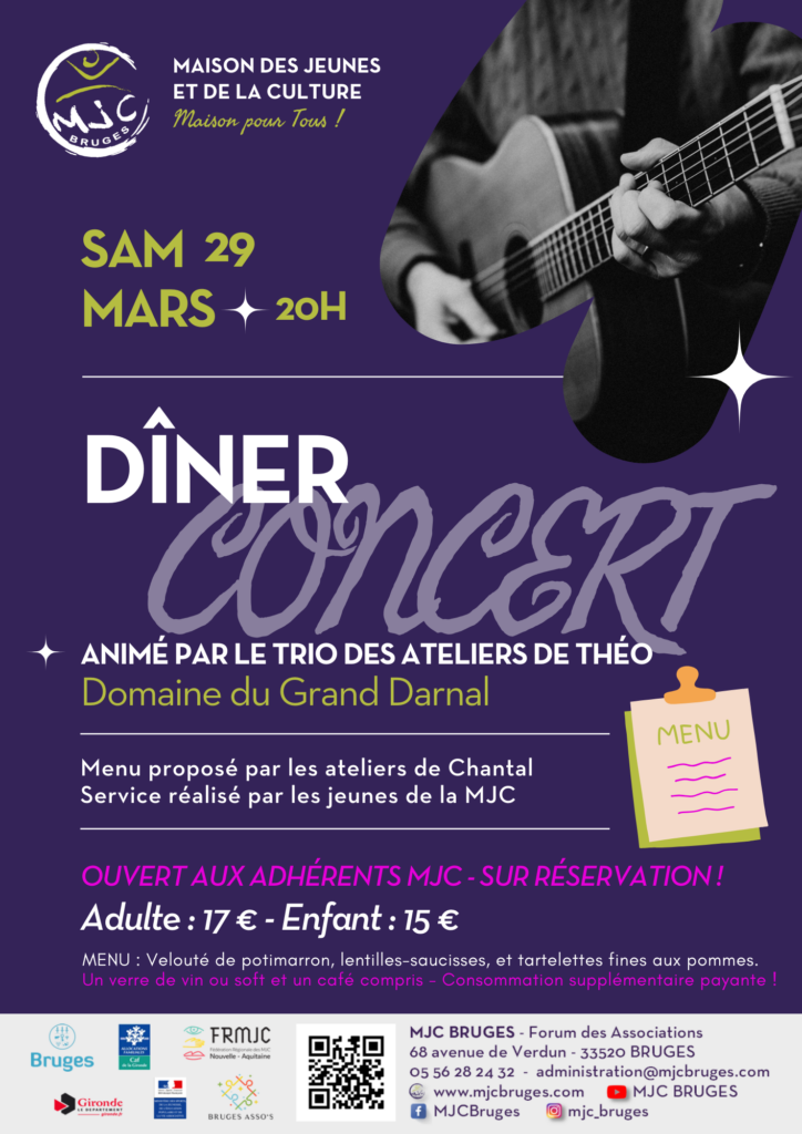 Dîner concert mars 2025